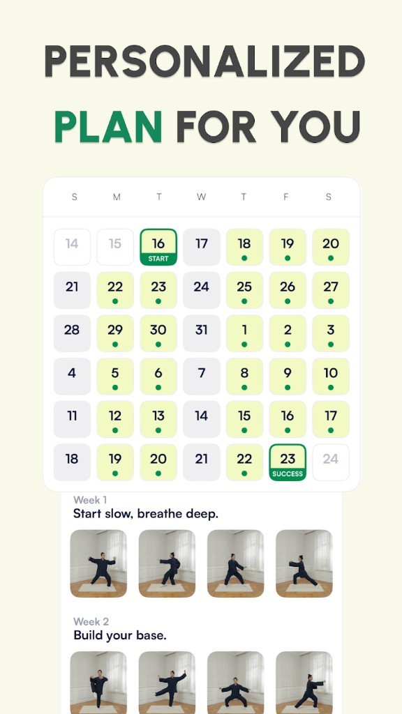 Tai Chi Walking App 28-day tai chi workout plan for beginners